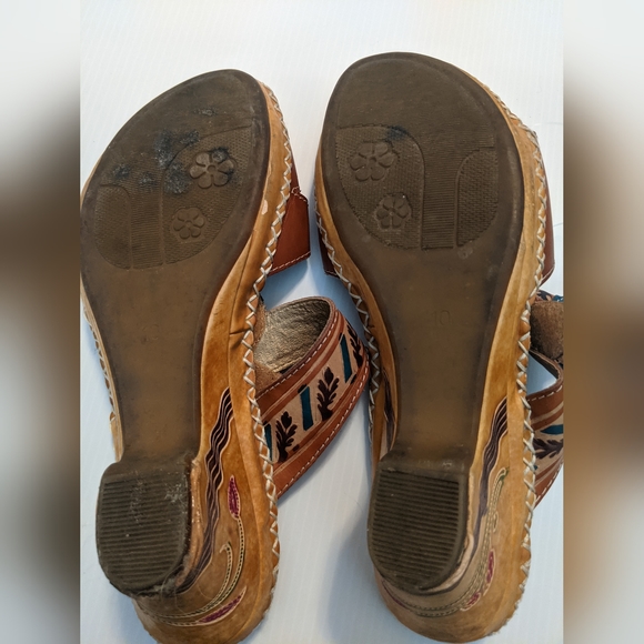 🔥TRENDING Elite by Corkys Poppy Handcrafted Leather Wedge Women's Size 10* - Picture 9 of 12